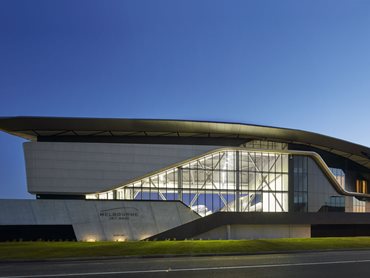 The impressive roof of Melbourne Jet Base is inspired by the wing form