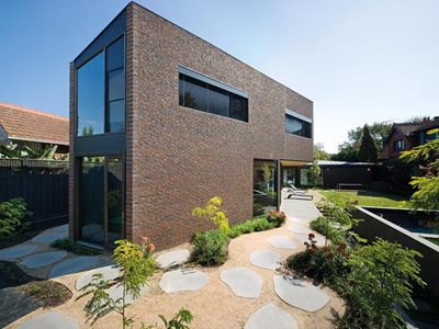 Residential house with brick cladding