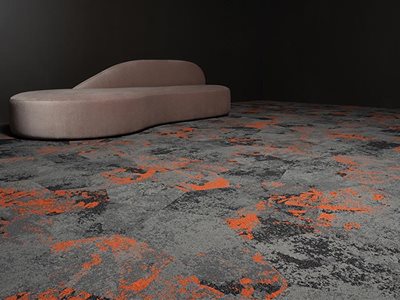 Signature Floors Commercial Interior with Unique Carpet Tiles