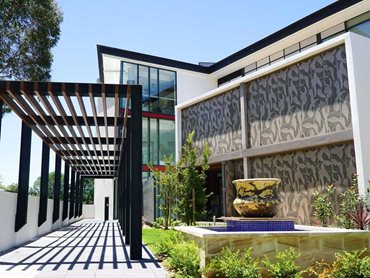 Riverview features nature-themed perforated metal screens throughout, reflecting the beautiful bushland surroundings and the modern resort lifestyle