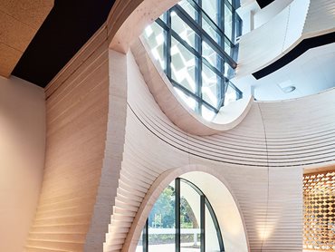 Australian-made plywood centre of award-winning Monash Chancellery building 2