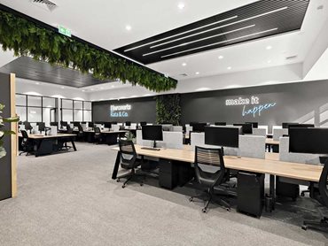 The Harcourts Rata & Co office featured several finish variations in a slatted profile