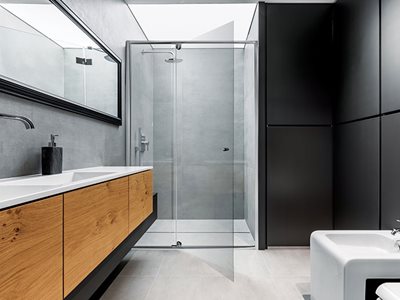 Capral Envy Pivot Shower Black