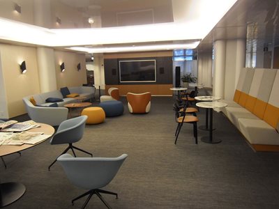 Armstrong Woven Vinyl Textile Flooring in Building Lobby