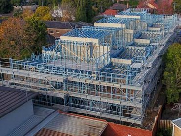 A total of 40640.43 L/M of steel framing was supplied 
