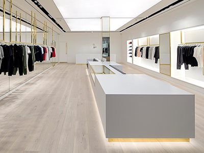 Havwoods Venture Plank Ovo London Store Interior with Engineered Timber Flooring