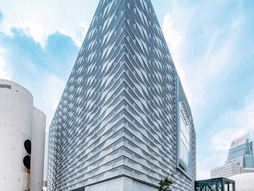 The new facade incorporates Equitone’s [tectiva] grey fibre cement panels to form a contemporary three-dimensional design 
