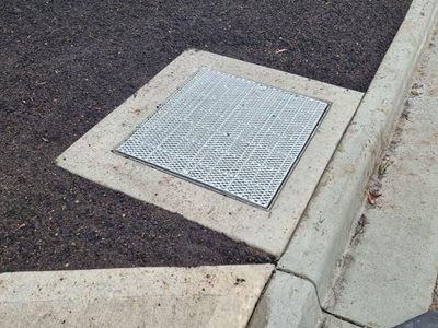 SVC Galvanised Steel Stormwater Grates Installed