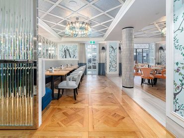 Havwoods Natural Versailles panels were chosen as the flooring for the new restaurant area 