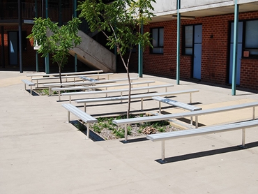 BAB Aluminium School Bench Seating l jpg