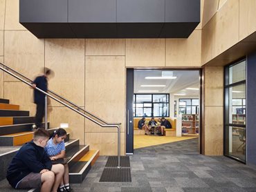 The new resource centre encourages collaborative learning through strategic connections