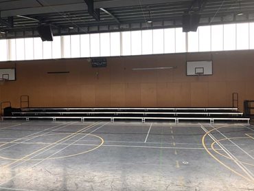 St Virgil’s 16x3m QUATTRO tiered seating system