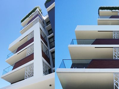 Aluminium Cladding Apartment Block Highrise