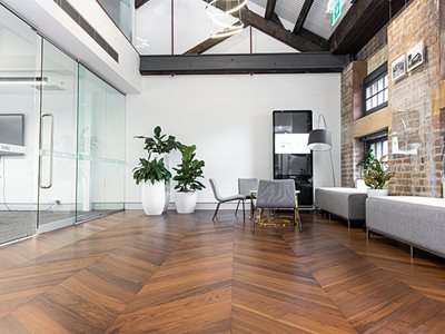 American Walnut Flooring Commercial Interior