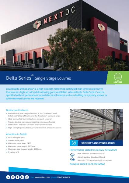 Delta Series Single Stage Fact Sheet