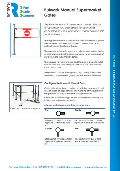 DS Bulwark Manual Supermarket Gates