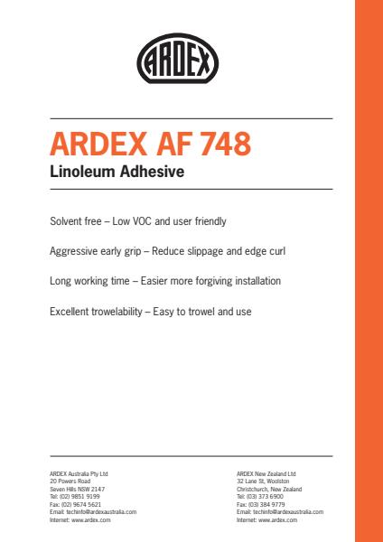 ARDEX AF 748 Linoleum Adhesive