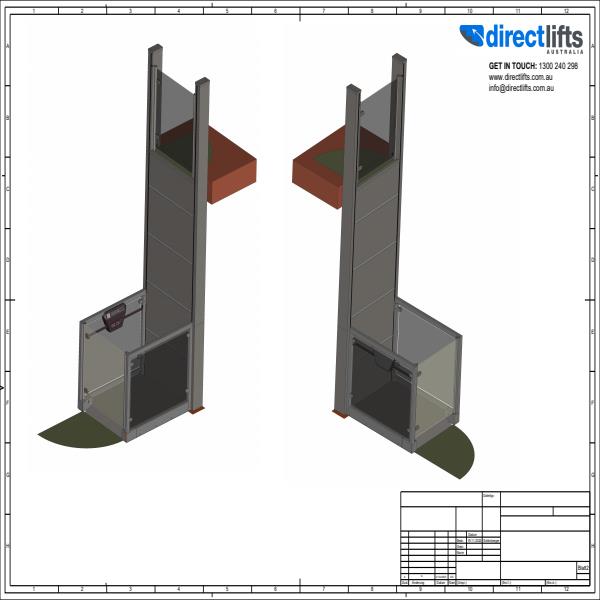 Unaporte Wheelchair Lift Drawing B