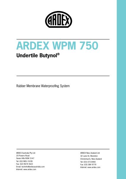 ARDEX WPM 750 Undertile Butynol