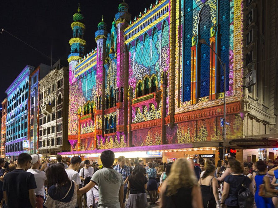 The White Night festival is an example of Melbourne&#39;s efforts to promote itself as a convivial city. Photography by John Gollings&nbsp;
