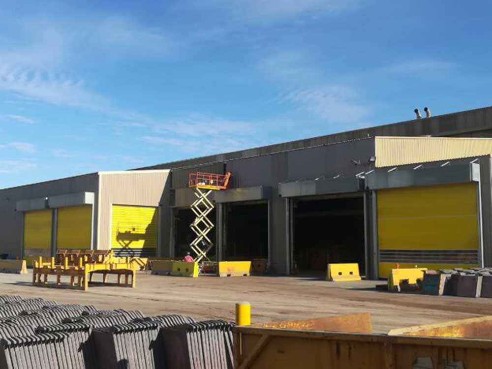 DMF supplied 8 units of Efaflex high speed spiral doors for the BHP mine site installation