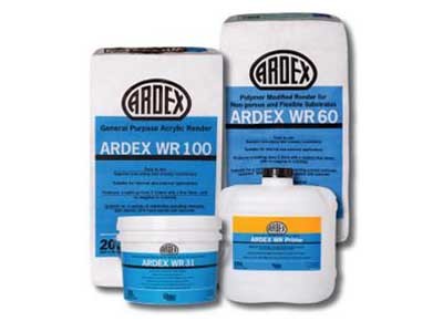 Ardex&rsquo;s Facade Restoration Range includes an acrylic render, a polymer modified render, a pre-mixed jointing and patching mortar, and a polymer primer and additive
