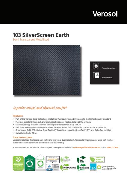 103 SilverScreen Earth Specification