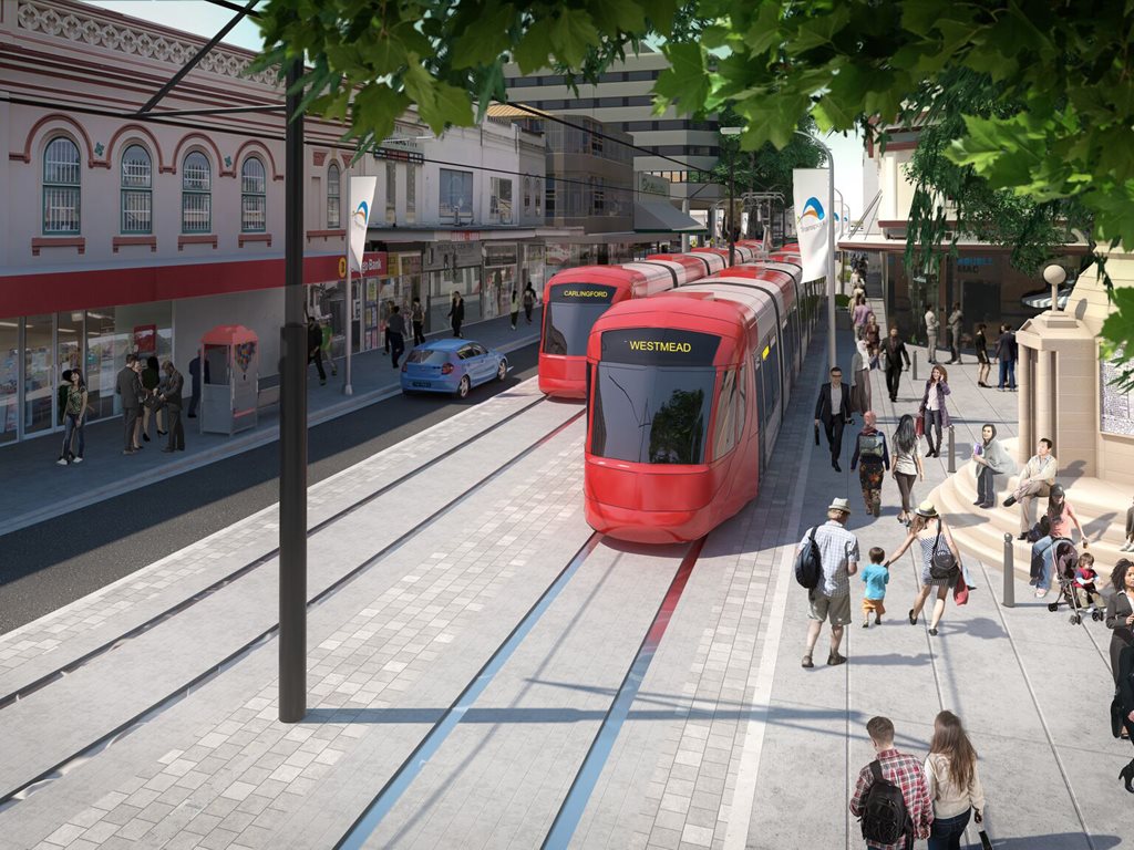 Parramatta Light Rail is now full steam ahead with the first stage of the project now receiving planning approval meaning construction will start within months. Image: Supplied
