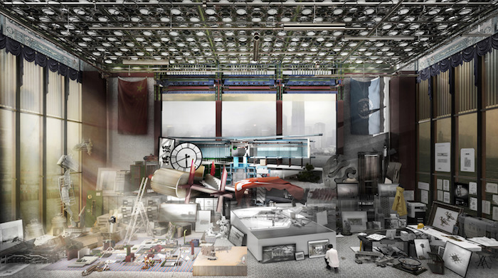 Yat_Chi_Tse_-_Perspective_of_various_designs_for_Hong_Kong_Palace_Museum_as_if_they_were_models_in_a_site_office