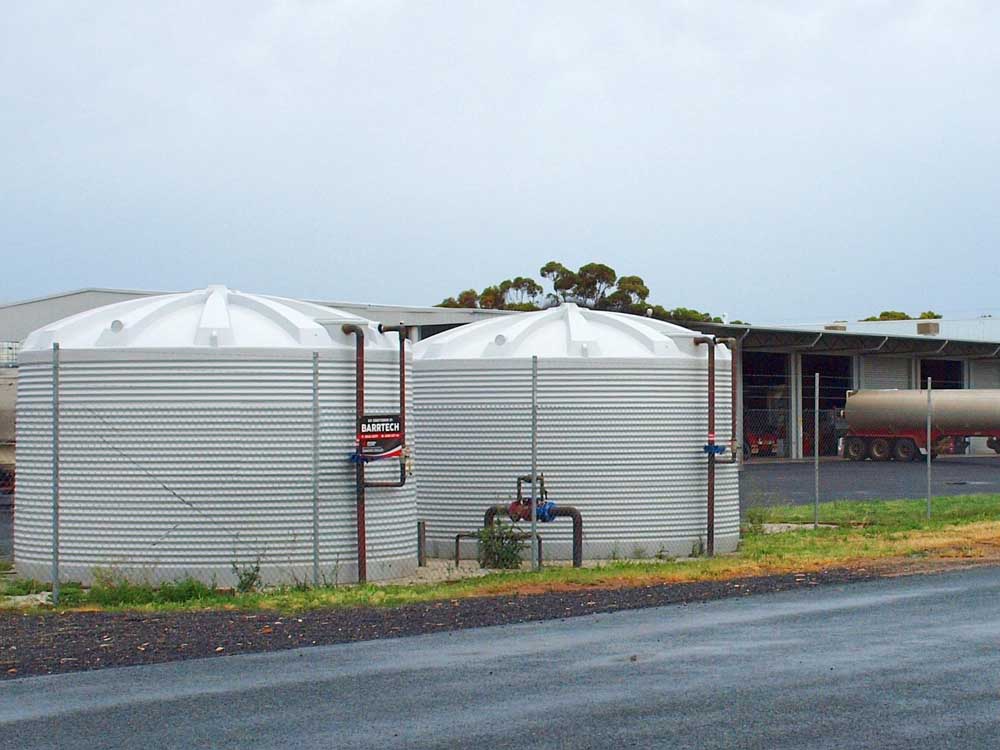 Polymaster supplied two 31,700L round rainwater tanks