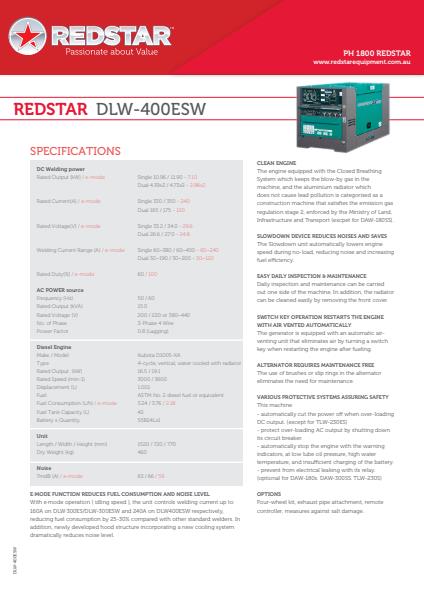 Redstar DLW-400ESW Welders