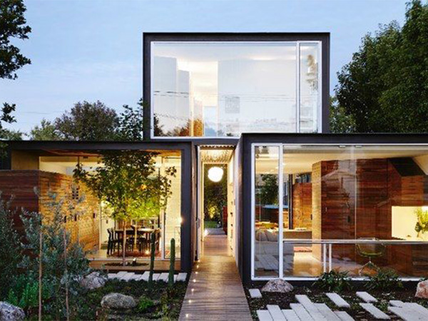 Glass, sustainable house