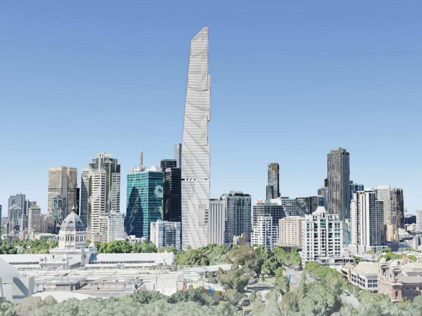 Proposed Melbourne tower &#39;Magic&#39; would be 330m high. Image: Royal Society of Victoria
