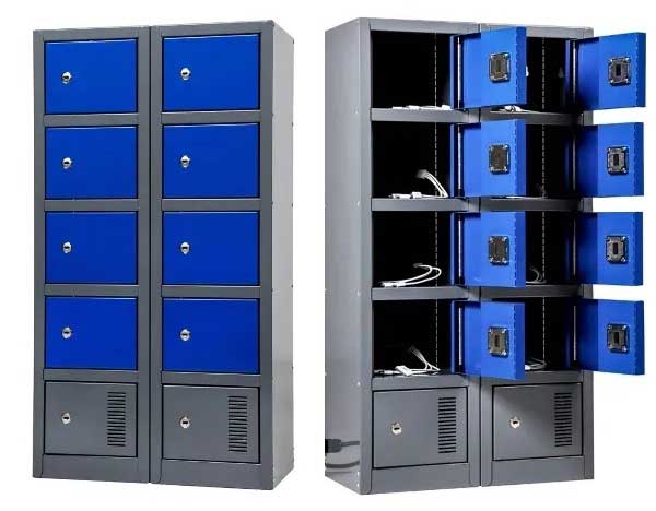 Mobile phone charging lockers