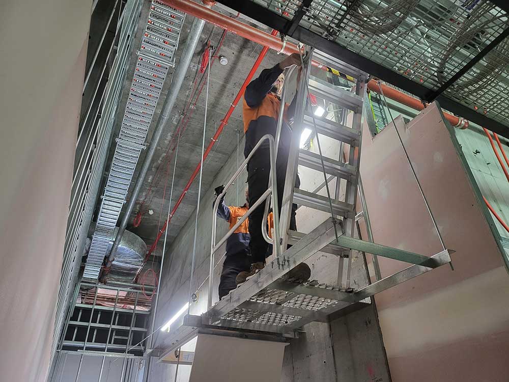 AM-BOSS installs Commercial Series attic ladders 