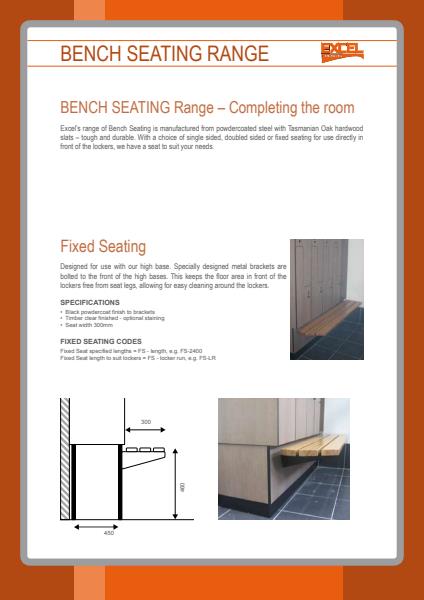 Excel Bench Seating Range