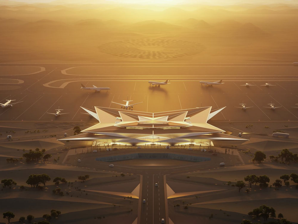 The airport designed for Amaala luxury resort