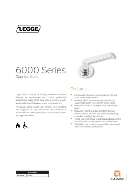 Legge 6000 Series Product Catalogue 