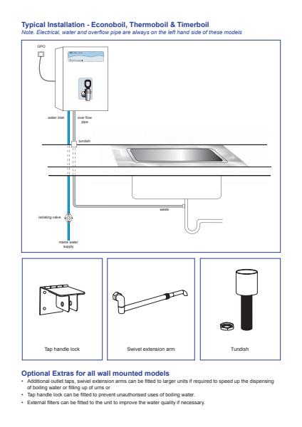 Econoboil and Thermoboil Instant Boiling Water Units