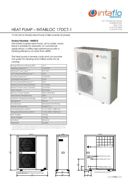 Comfort Heat HH2015-Heat-Pump-Intabloc-17DCT-1