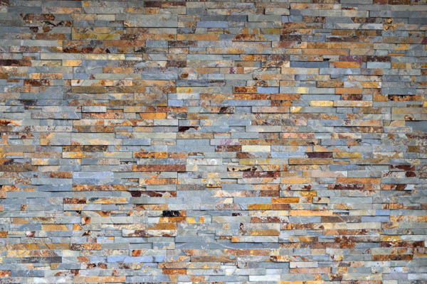 brick wall multicoloured different style clinker feature wall