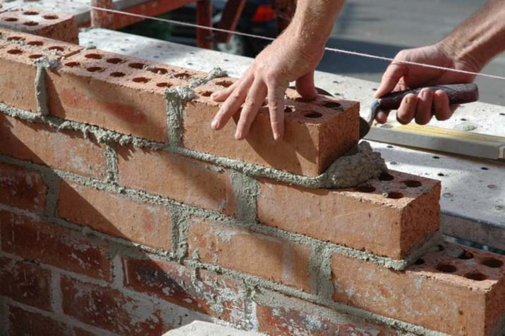 Hand Laid Brick Construction Clay Brick