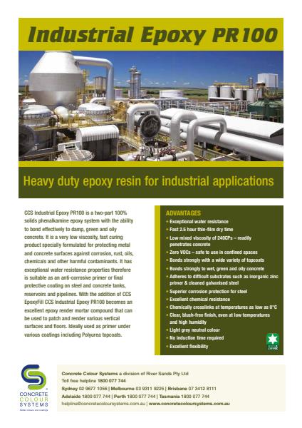 CCS Industrial Epoxy PR100 brochure