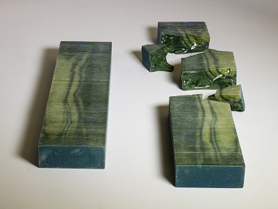 3D printed blocks of wood
