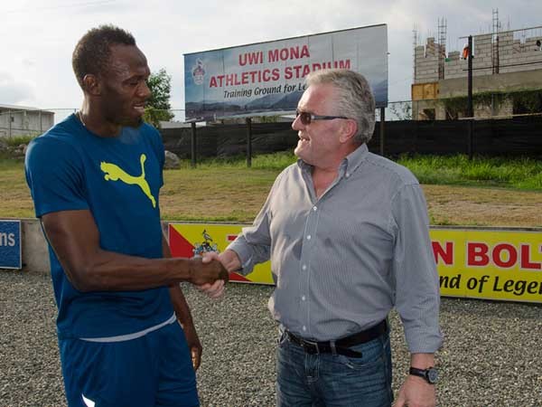 Usain Bolt with Peter Breuer
