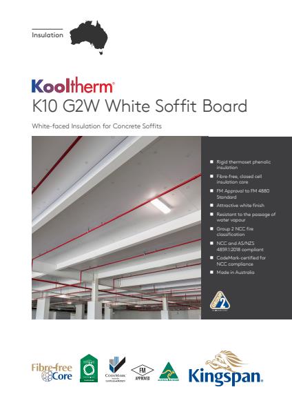 Kooltherm K10 G2W White Soffit Board Product Datasheet