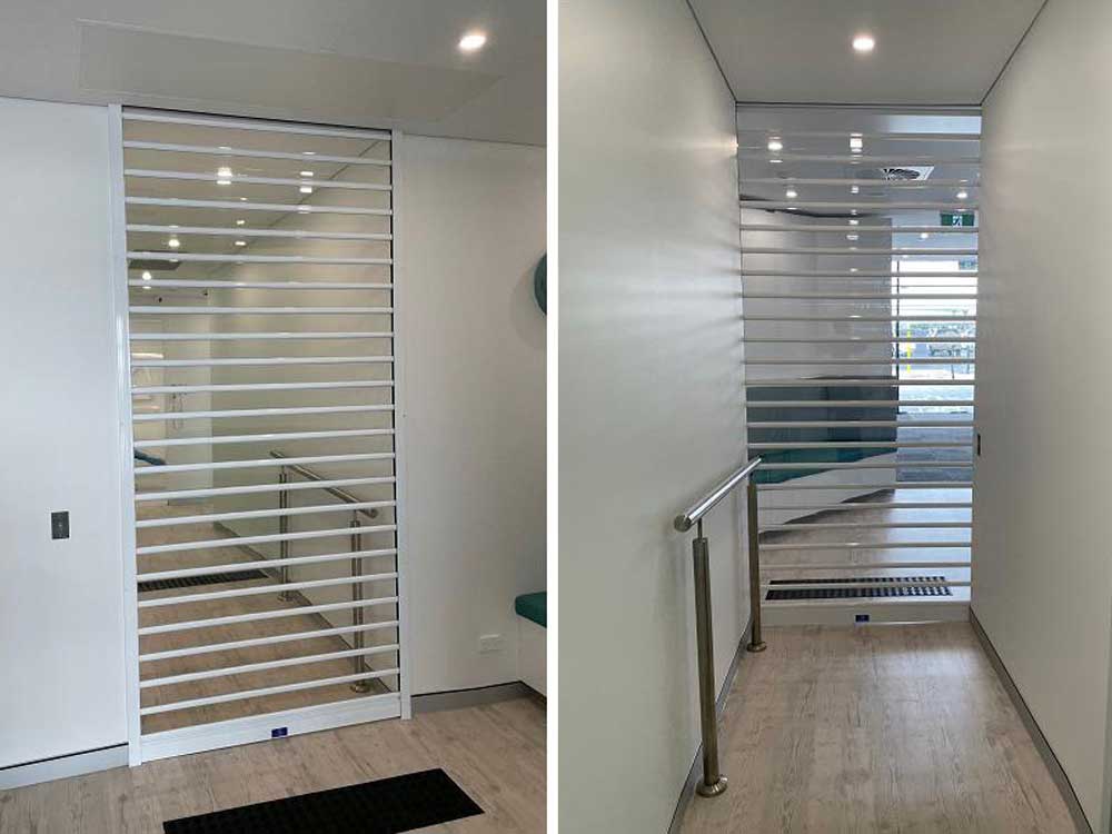 ATDC's transparent security shutters at the dental surgery 