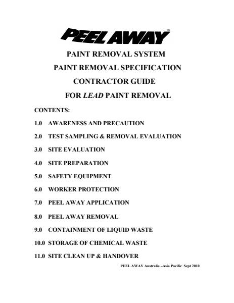 Contractor Guide for Peel Away