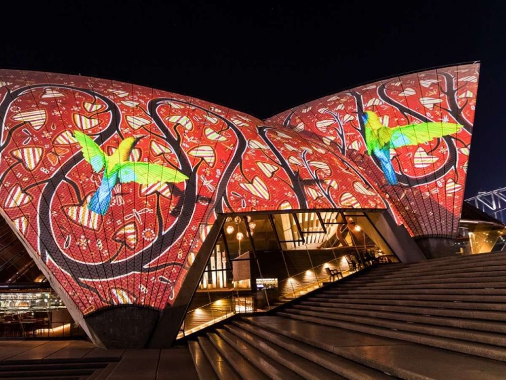 Badu Gili&nbsp;means &#39;water light&#39; in the language of the Gadigal people. Image: Sydney Opera House
