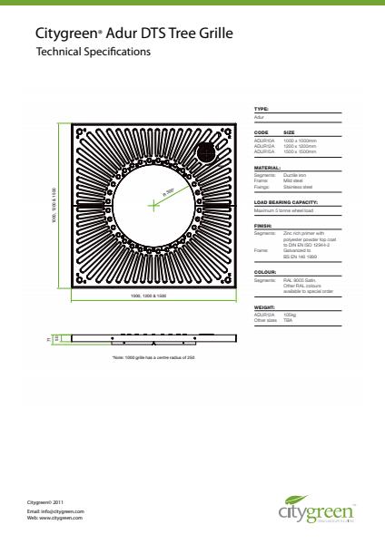 Tree Grille Technical Specifications